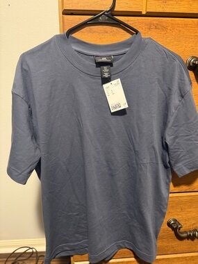 H&M Men's Crewneck T-Shirt - Slate Blue